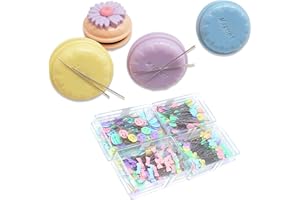 YICBOR 4pcs Needle Sharpeners Pin Sharpeners with 100pcs(4boxes) Patchwork Pins for Sewing Needle Craft