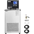 VEVOR Laboratory Chiller Circulator, -20℃ ~100℃ Circulator Pump Chiller, 6L Chiller Lab Low Temperature Cooling Liquid, LCD Display, 304 Stainless Steel Water Bath Recirculating Water Cooling