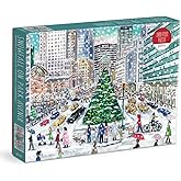 Galison Michael Storrings Snowfall on Park Avenue 1000 Piece Puzzle from Galison - Perfect Holiday Puzzle for Adults, Beautif