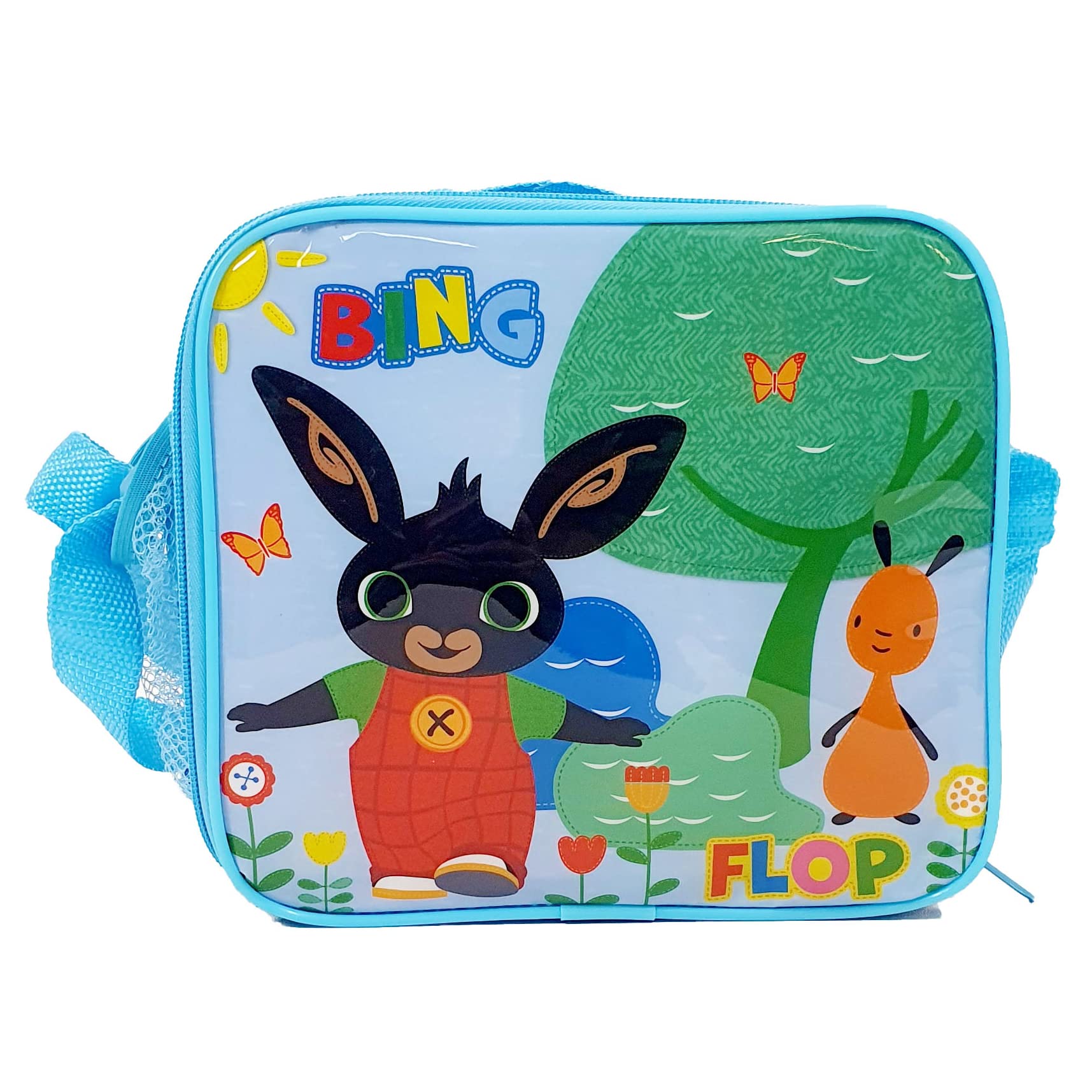 CharacterOutlet Bing Flop Children's Character Insulated Lunch Bag with Shoulder Strap & Mesh Side Pocket