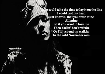 Guns N Roses November Rain Lyrics Great Rock Metal Album