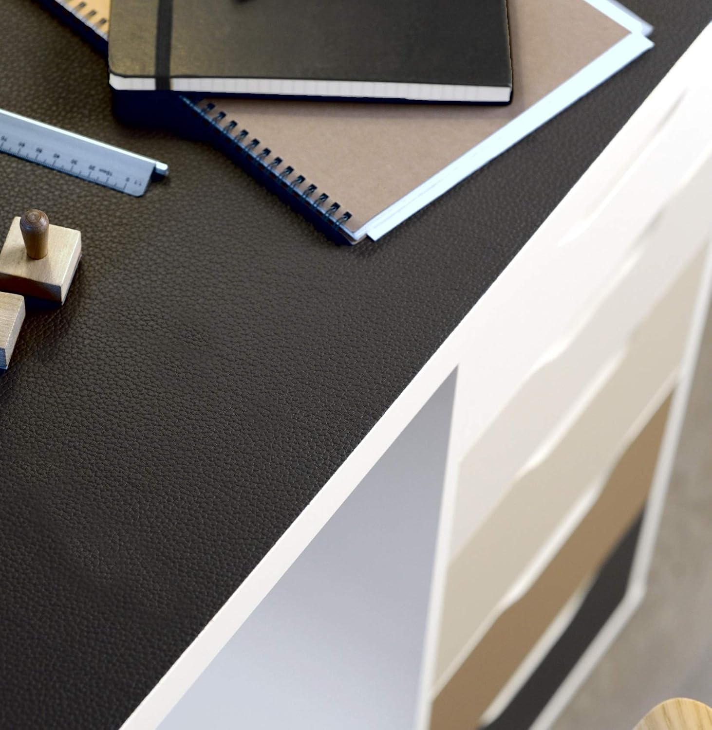 Venilia 54872 Self-Adhesive Film for Furniture/Furniture/Wallpaper/PVC/Phthalates/Grey / 45 cm x 1.5 m / 350 μm Thickness 0.35 mm - Image 4