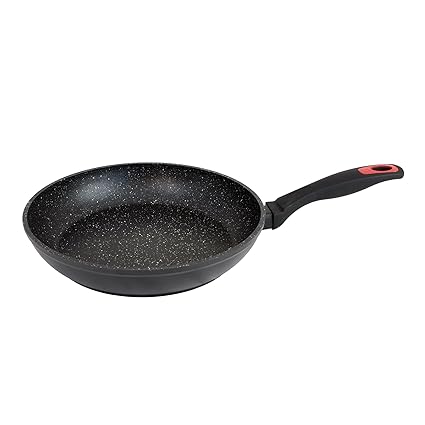 Bergner Red Stone Paellera de Aluminio Fundido, Negro, 37 x 7.4 cm