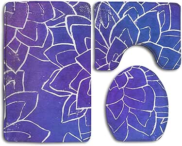 Juego de 3 alfombras de baño antideslizantes y suaves, lavables, con