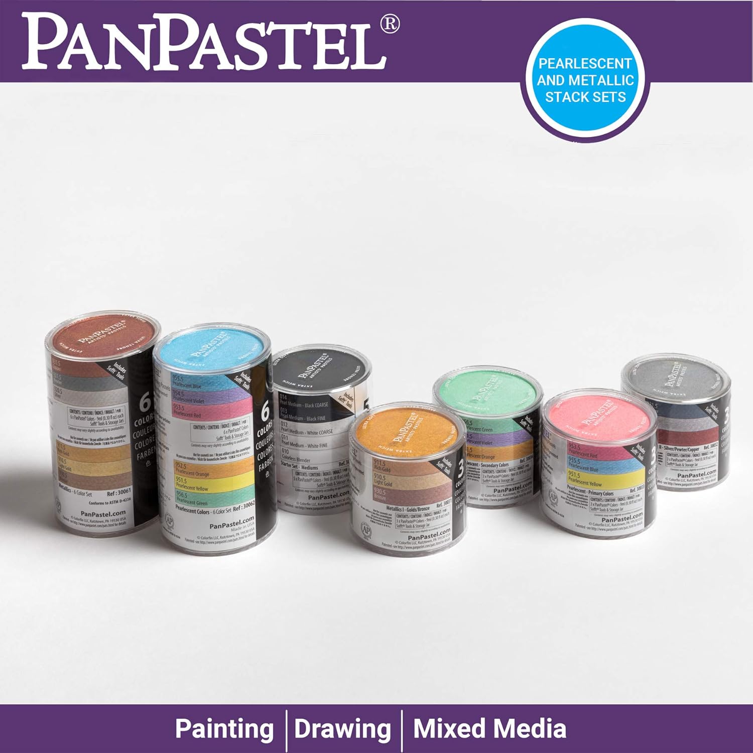 PanPastel Set of 6 Metallic Pastel Paints, Metallics, 1 count (Pack of 6) - Image 5