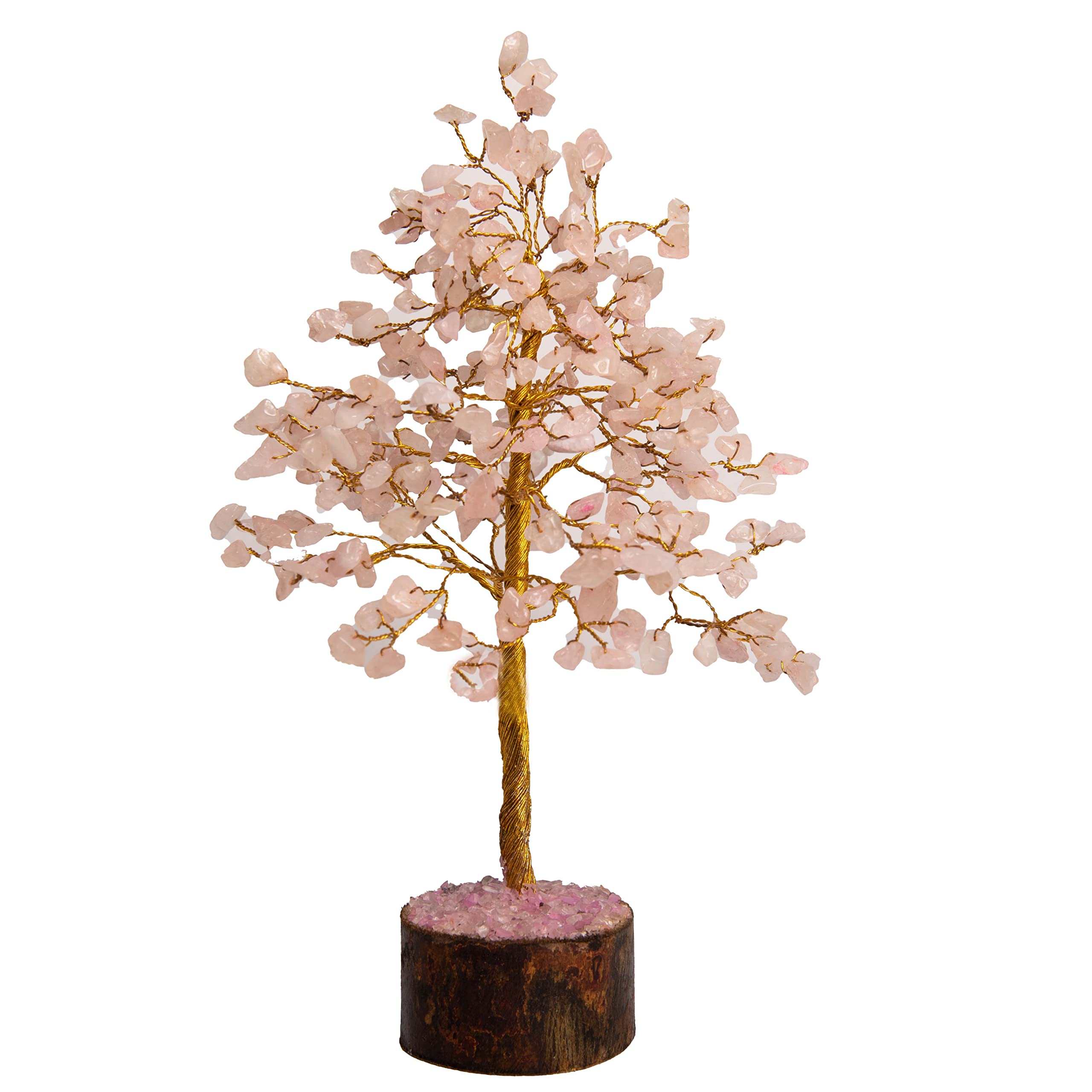 Wonder Care Crystal Tree for Home Decorations Crystals and Healing Stones Witchy Room Crystal Decor Tree Crystal Gifts Gem Tree Christmas Tree Stands for Real Tree (300 Beads Rose Quartz Tree)