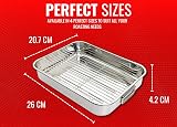 VR7 Roasting Tray with Rack Stainless Steel 4 Sizes Dishwasher Safe view 2