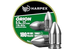 Harpex Orion .22 Cal Airgun Pellets – 26.2 Grain Heavy Design – 12 mm / .47 in Length – Maximum Impact & Knockdown Power – Premium Lead Pellets for Target Shooting, Small Game & Consistent Performance
