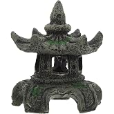Toddmomy Pagoda Lantern Aquarium Landscaping Ornament Cave Decor Aquarium Breeding Cave Shrimp Shelter Fish Hideout Hideaway Fish Tank Bonsai Landscape Decor