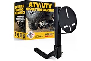 ATV UTV Spare Tire Mount 15-17” Fits Standard 2” Hitch U-4047 High-Clearance Hitch Spare Tire Carrier for UTVs, ATVs, Trucks 