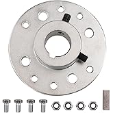 RUIQIMOTO Go Kart 1" Bore 1/4" Keyway Rear Steel Sprocket with Hardware for Predator 196cc 212cc GX160 GX200 6.5hp Go Kart Cart Silver Parts
