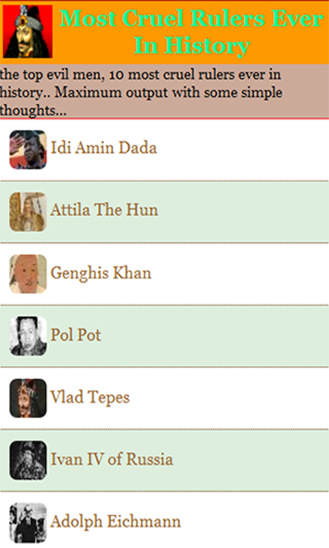 Amazon.com: Most Cruel Rulers Ever in History: Appstore for Android