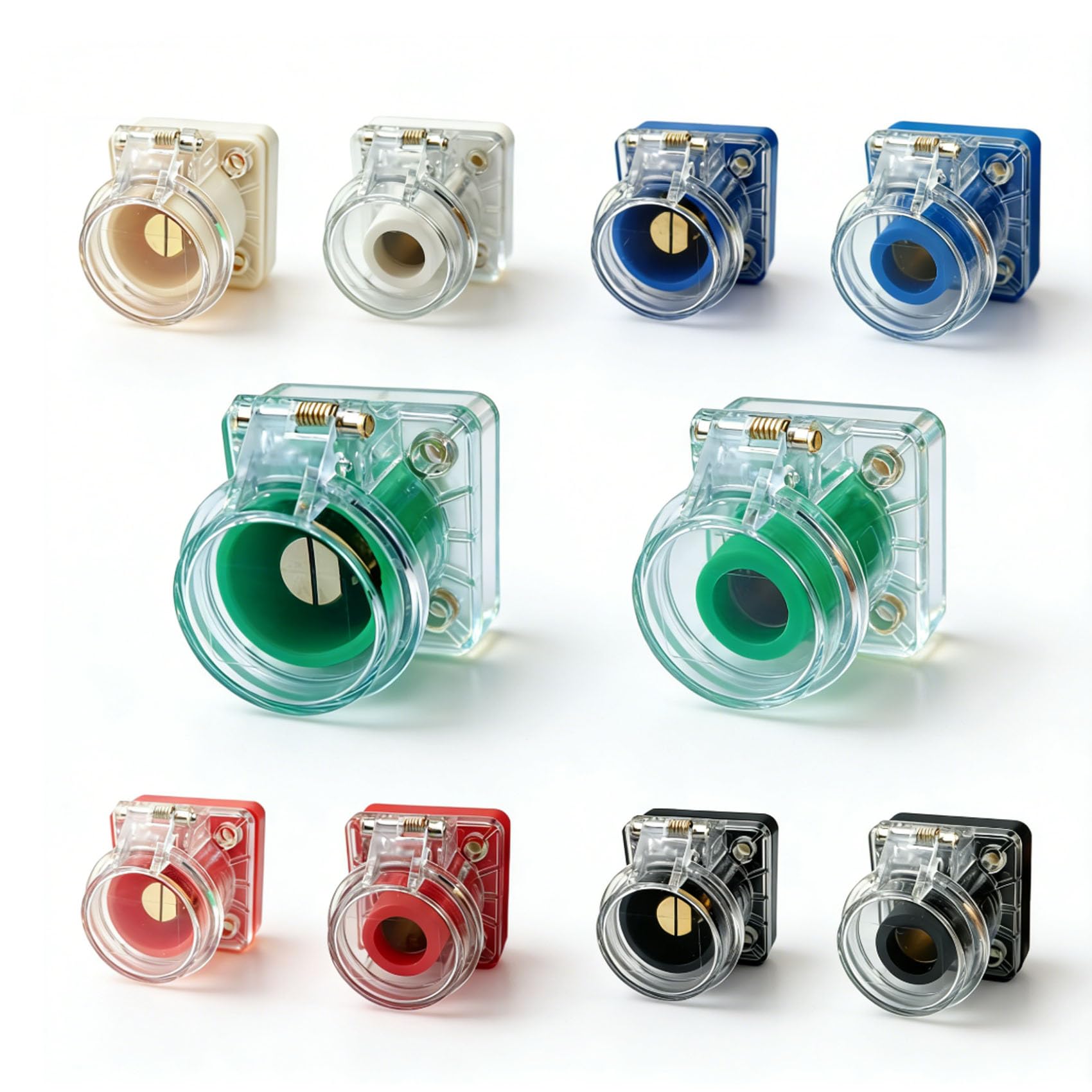 Photo 1 of (5Pack) CLS40FRSB 400a Camlock Power Sockets, Cam Lock Power Socket with 5 Male & Female for Power Distribution, 600VAC/250VDC, 400A Camlocks Connectors for Stage Entertainment/Industrial, 5 Colors