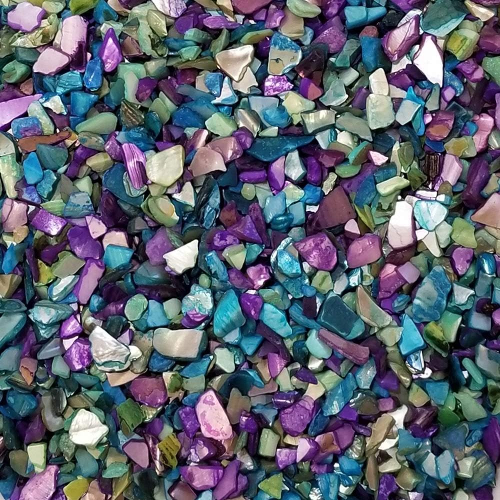 Vase Fillers - BeachWalk Small Natural Crushed Shells - for Weddings, Vase Filler, Home Décor, and Crafts (32 oz (2 lb), Mardi Gras Pearl)
