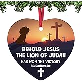 Christian Religious Christmas Ornament Gifts for Women Inspirational Christian Inspirational Gifts for Women Faith Easter Valentines Birthday Ceramic Hanging Decoration for Mother Friends