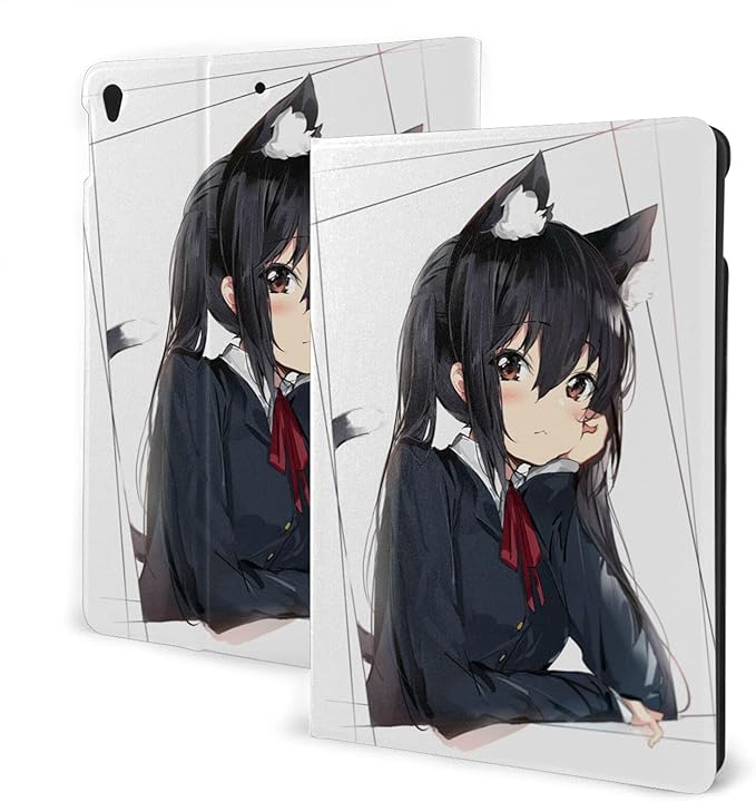Amazon Zarker けいおん あずにゃん Ipad ケース 薄型 軽量 傷防止 可愛い おしゃれ スリム 薄型 オートスリープ レザー 合皮 鑑賞 タイピングスタンド 家電 カメラ オンライン通販