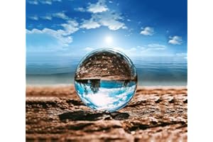 MerryNine 60mm Photograph Lens Crystal Ball with Pouch, K9 Crystal Suncatchers Ball with Microfiber Pouch, Decorative and Pho