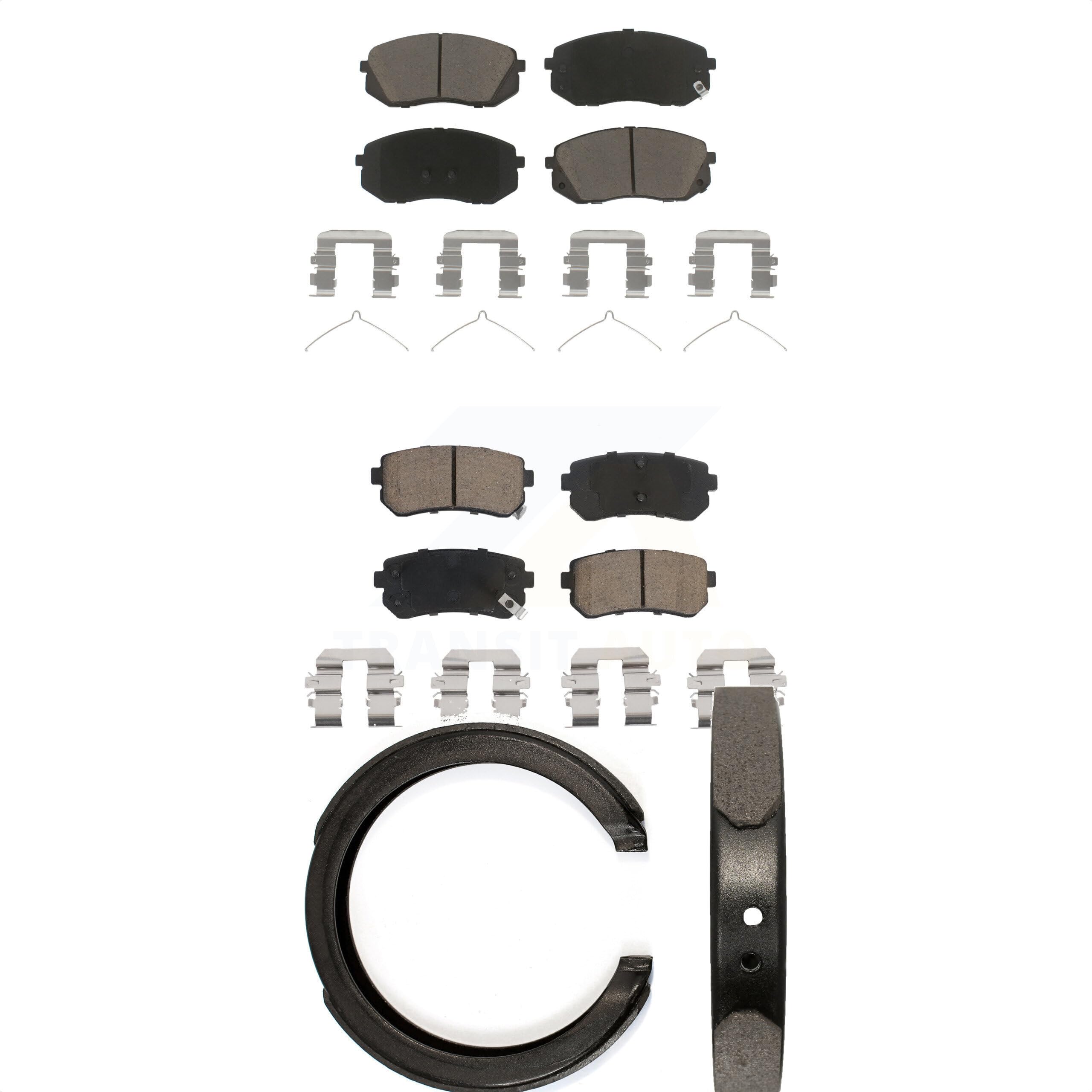 Transit Auto Front Rear Ceramic Brake Pads And