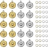 UMAOKANG 20pcs Stainless Steel Jewelry Making Charm Set Paw Charm Pendant for Women Necklace Bracelet DIY Bulk Charms