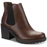 Sun + Stone Womens Morghan Faux Suede Cold Weather Heels Brown 6 Medium (B,M)