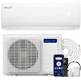 DELLA Econo Series 23000 BTU Mini Split Air Conditioner 17 SEER2, 230V Cools up to 1500 Sq. Ft, Works with Alexa and Wifi, Heater Ductless Inverter System with Heat Pump,16.4ft Installation Kit