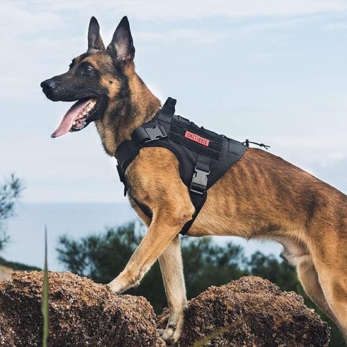 OneTigris Tactical Dog Harness Vest with Handle, Dog Harness for