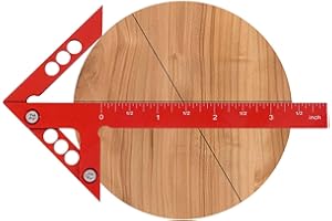 Aluminum Imperial Center Finder 45/90 Degree Positioning Ruler Circle Center Finder Tool Multi-Function Arrow Ruler Blue