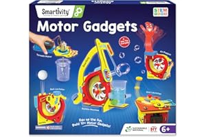 Smartivity 10-in-1 Motor-Powered Gadgets Kit for Kids Ages 6,7,8,9,10,11,12 Years Old | Build 10+ Cool Electronics Projects | Birthday Gifts for Boys & Girls | DIY Science Toy for Kids 6-12
