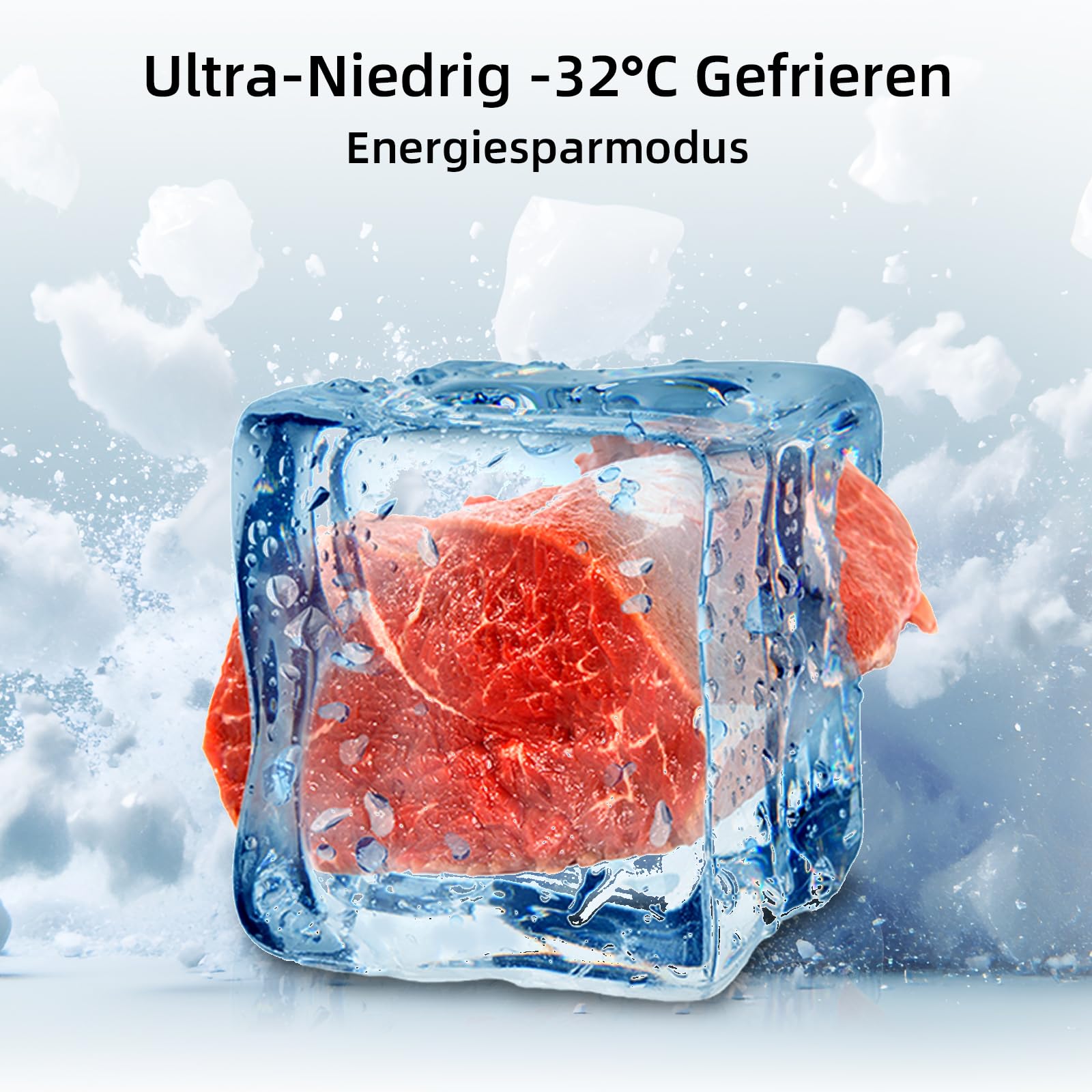 CHIQ Gefrierschrank, Kühlschrank, No Frost, 206L, 170 cm | Schnellgefrieren, Flexible Kühl- und Gefrierfunktion | -32°C Ultra-Niedrig, Tiefkühlschrank groß mit Touchdisplay, 178kWh/Jahr, CSD206NEID 9