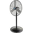 Tornado 24 Inch High Velocity Pedestal Fan for Commercial & Industrial Use - 3 Speed Settings, 7600 CFM, UL Listed, 6.6 FT Cord