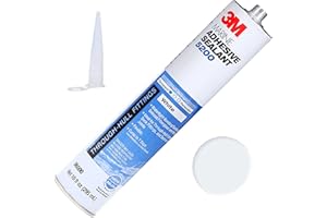 3M Marine Adhesive Sealant 5200 (06500) Permanent Bonding and Sealing for Boats and RVs Above and Below the Waterline Waterproof Repair, White, 10 fl oz Cartridge