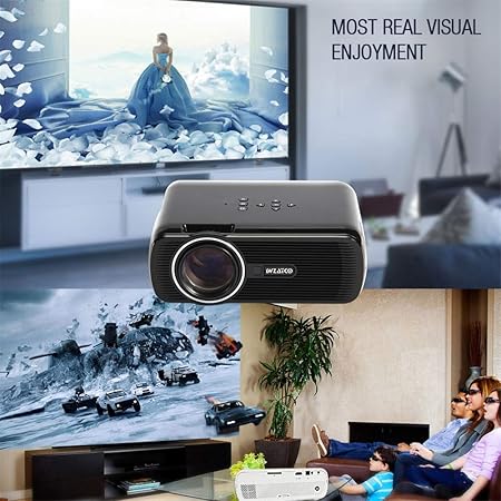 Proyector WiFi Bluetooth V4.0 Proyector de Cine en casa 1080P HD ...