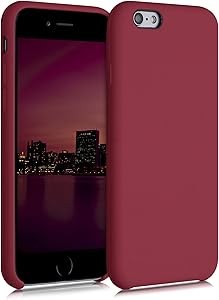 kwmobile TPU Silicone Case Compatible with Apple iPhone 6 / 6S - Case Slim Protective Phone Cover with Soft Finish - Rhubarb Red