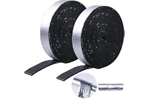 Yogayet Pipe Insulation, 32.8ft 1/5inch Foam Water Pipe Insulation Tape, 2PCS Outdoor Pipe Wrap Insulation Tape, Insulation Tape for Winter Cold Hot Water Pipes Freeze Protection