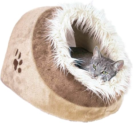 Trixie Abri Douillet Minou Beige Brun 41 30 50 Cm Pour Chat Amazon Fr Animalerie