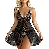 ADSEXY Women Lace Chemise Nightie Teddy For Sexy Satin Babydoll Nightwear Bridal Nightgown V-Neck Dress Sleepwear Silk