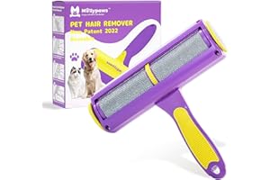 Mollypaws Pet Hair Remover for Furniture, Reusable Dog Cat Fur Removal Brush for Couch, Bedding, Non-Slip Handle Grip for Comfort Removal Experience, Upgrade Removing Tool for Cleaning