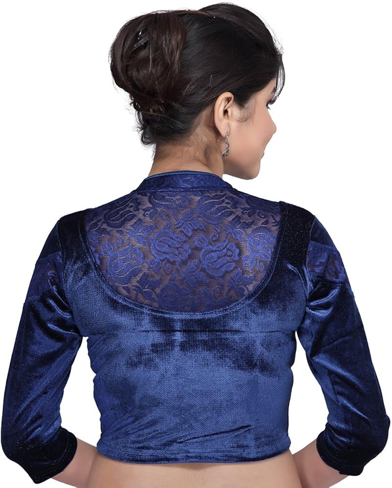 msm women's velvet saree blouse
