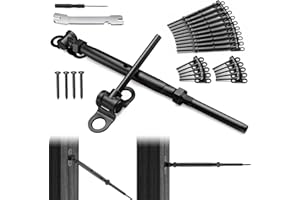 BLIKA 10 Pair 1/8" Black Cable Railing Kit Swage Toggle Turnbuckle Hardware, Adjustable Angle T316 Stainless Steel Cable Railing Kits for 2"x2", 4"x4" Wood Posts, Black Deck Railing Kit for Stairs