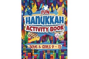 Fun Hanukkah Activity Book for 9 – 13 Year Olds: 50+ Hanukkah Themed Word Searches & Scrambles, Mazes, Picture & Hidden Objec