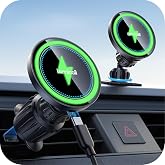 Lamicall 15W for MagSafe Car Mount Charger Vent Dashboard 360&deg; for iPhone | 20x Strong Magnets Wireless Car Phone Holder Charger Phone Holder Accessories for Women Men for iPhone 18 17 Duo ProMax Black