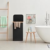 Lifewit 100L Laundry Basket with Lid Bamboo Handles Removable Bag Black view 2