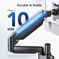 HUANUO Single Monitor Arm, Tall Computer Monitor
