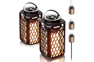 Blonbar 2PCS Led Flame Speaker,Outdoor Bluetooth Speaker with Atmosphere,10W Outdoor Portable Stereo Speaker,IP65 Waterproof 