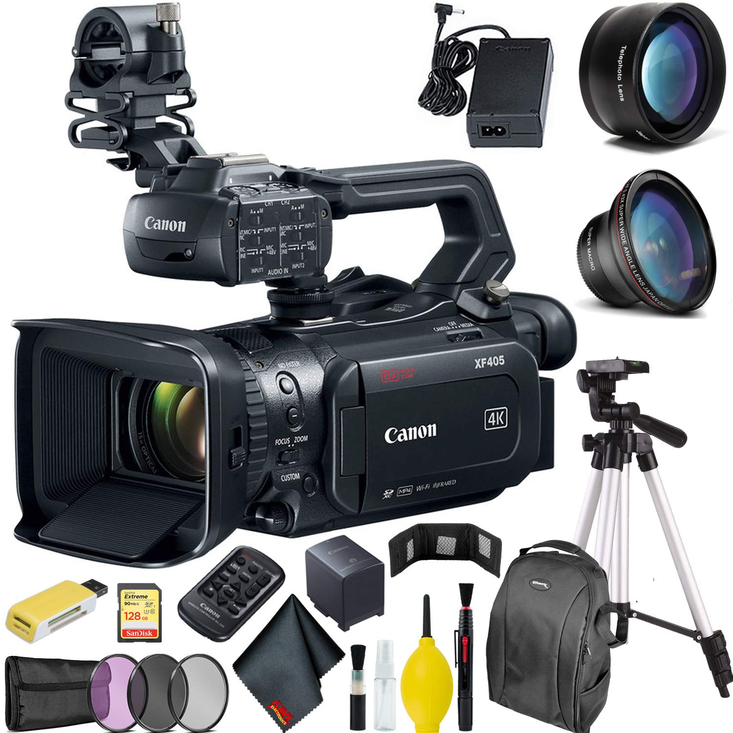 Canon XF405 4K UHD 60P Camcorder +Dual Pixel Autofocus Pro Bundle eBay