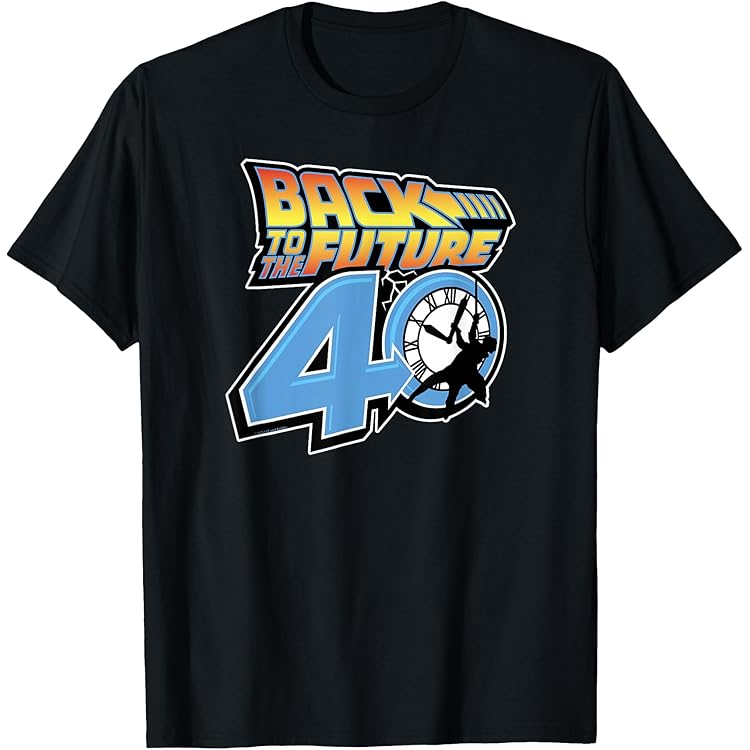 Amazon.com: Back To The Future 40th Anniversary Logo Black