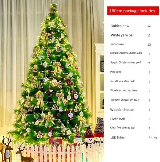Amazon Co Jp 人工クリスマスツリー ショッピングモールに適したledライト暗号化松葉クリスマスツリー付きpvc環境保護材料 ホーム キッチン