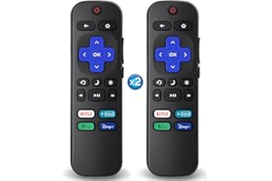 VOMWYN 2Pcs Replacement Remote Control Compatible for Roku TV, Universal Remote Fit for Hisense/Onn/TCL/Sharp/Element/Philips/Hitachi/JVC/RCA/Insignia/Sanyo/LG RokuSeries Smart TVs (Not for RokuStick & Box)