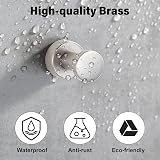 bgl Brushed Nickel Towel Hooks Set of 5 Brass Wall Hooks Self-Adhesive or Screws view 3