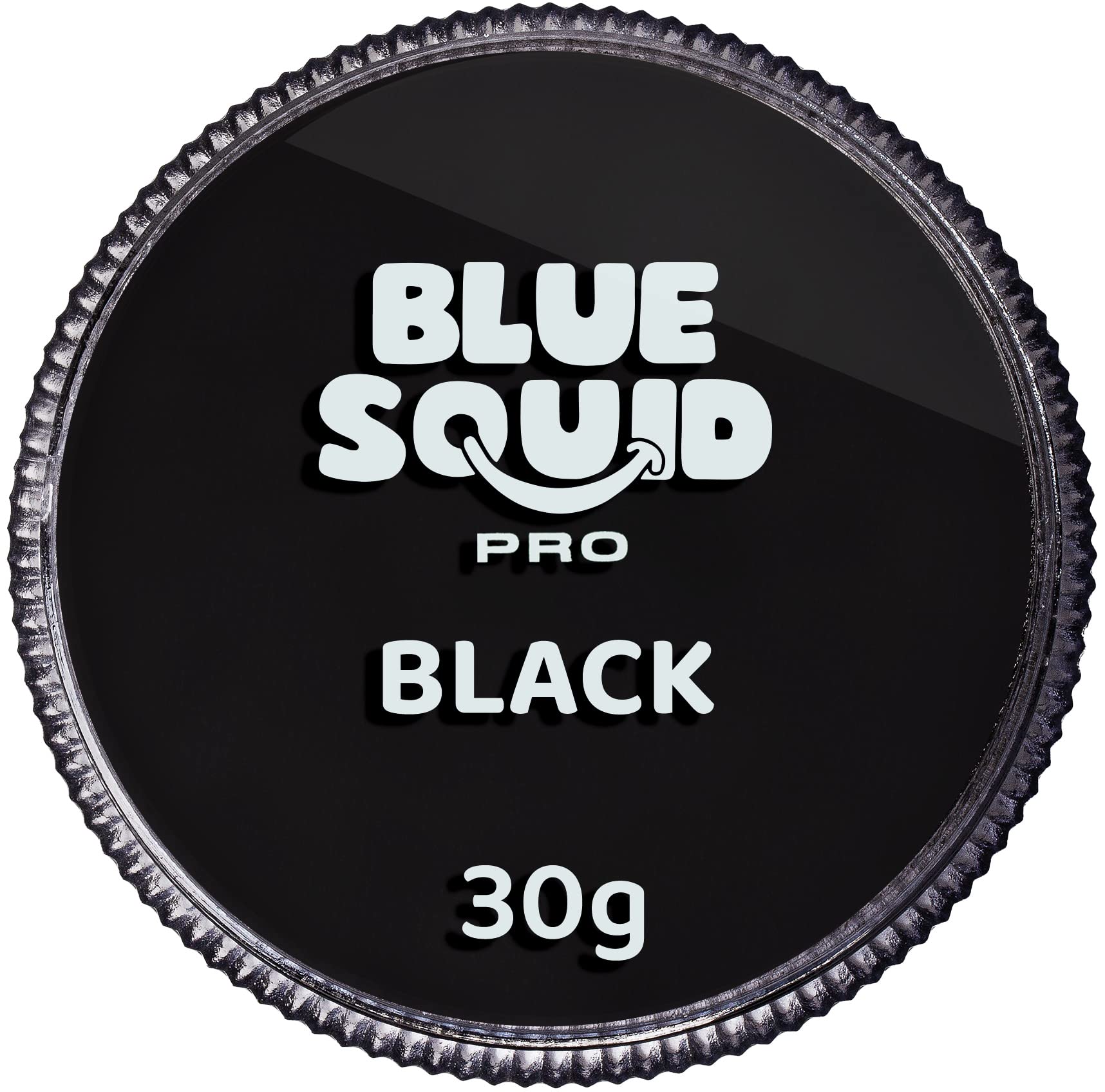Blue Squid PRO Face Paint - Professional Water Based Single Cake Facepaint & Body Paints - SFX Makeup, Kids Adults Painting for Costume, Halloween Face Paints for Children - Classic Black 30g / 1oz